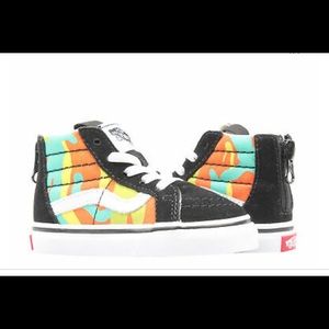 Vans Sk8-Hi Zip Camo Blazing Yellow Toddler Vans